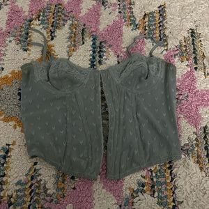 blue corset top